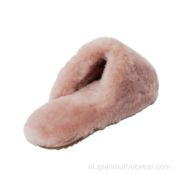 Shearling slippers gesloten teen slippers